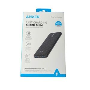 Q4U Anker 10000 mAh Slim Power Bank Dual USB, USB-C - A1248H11-1 Fast‎ Charge PD